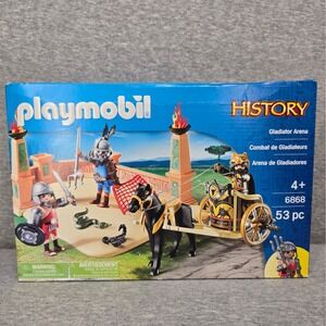 Playmobil History Gladiator Arena 6868 Chariot Figures 53pc Set New Sealed